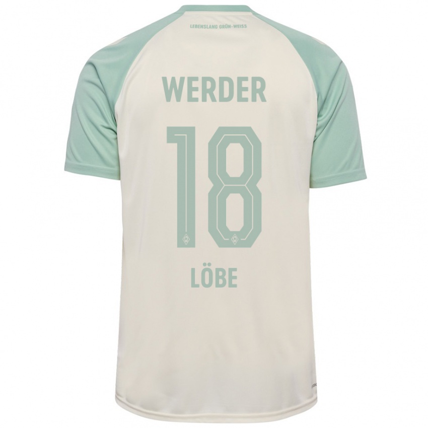 Mann Jasper Löbe #18 Off-White Lysegrønn Bortetrøye Drakt Trøye 2024/25 Skjorter T-Skjorte