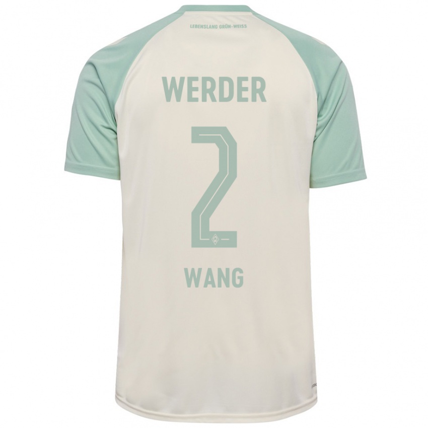 Mann Bowen Wang #2 Off-White Lysegrønn Bortetrøye Drakt Trøye 2024/25 Skjorter T-Skjorte