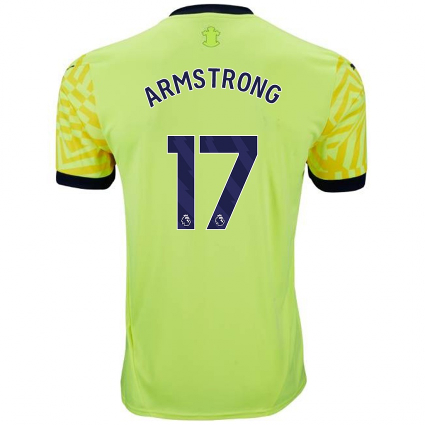 Mann Stuart Armstrong #17 Gul Bortetrøye Drakt Trøye 2024/25 Skjorter T-Skjorte