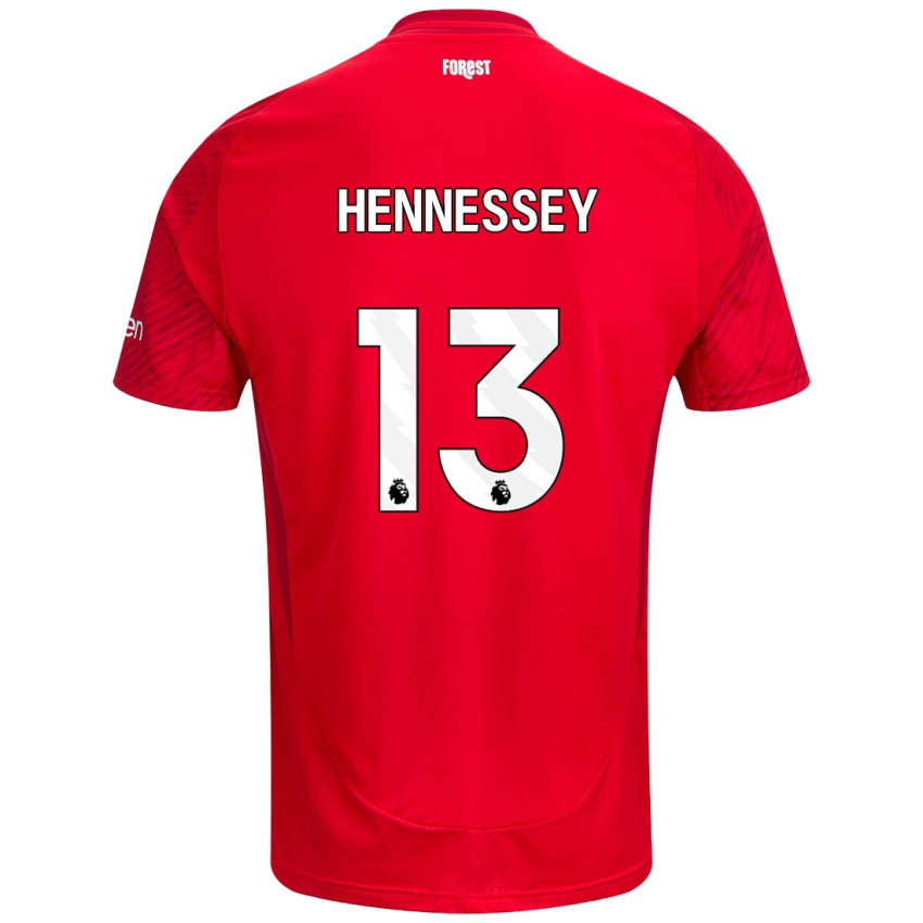 Dame Wayne Hennessey #13 Rød Hvit Hjemmetrøye Drakt Trøye 2024/25 Skjorter T-Skjorte