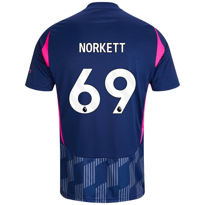 Dame Manni Norkett #69 Kongeblå Rosa Bortetrøye Drakt Trøye 2024/25 Skjorter T-Skjorte