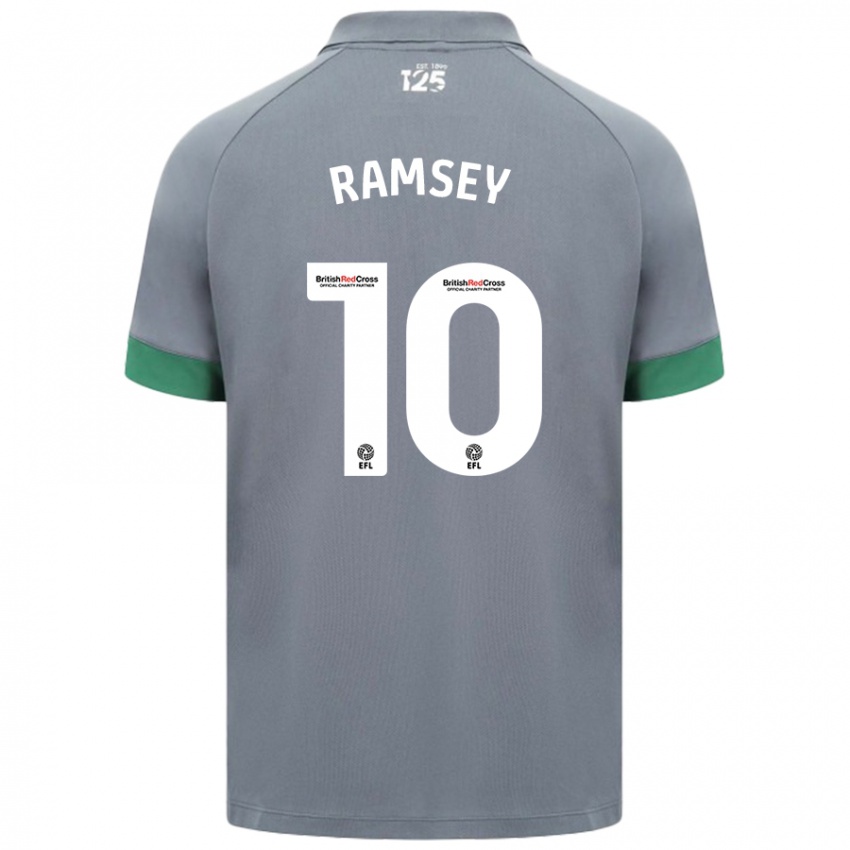 Dame Aaron Ramsey #10 Mørkegrå Bortetrøye Drakt Trøye 2024/25 Skjorter T-Skjorte