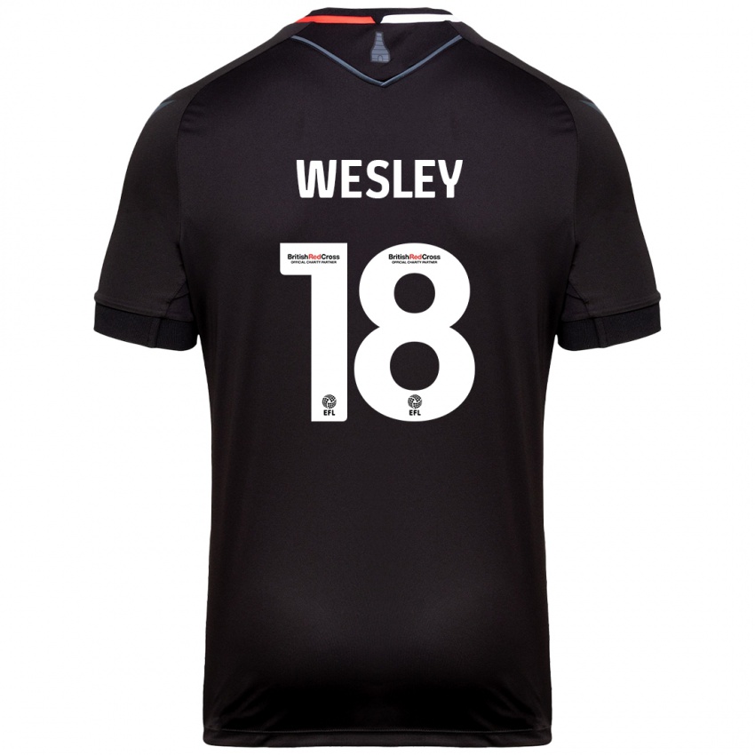 Dame Wesley Moraes #18 Svart Bortetrøye Drakt Trøye 2024/25 Skjorter T-Skjorte