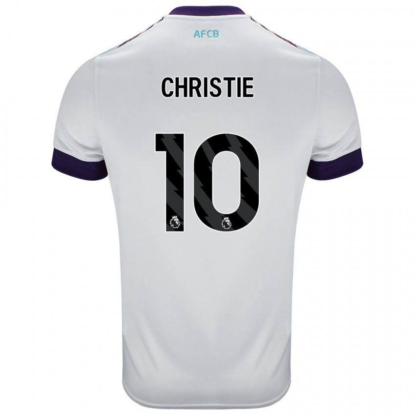 Dame Ryan Christie #10 Hvit Grønn Lilla Bortetrøye Drakt Trøye 2024/25 Skjorter T-Skjorte