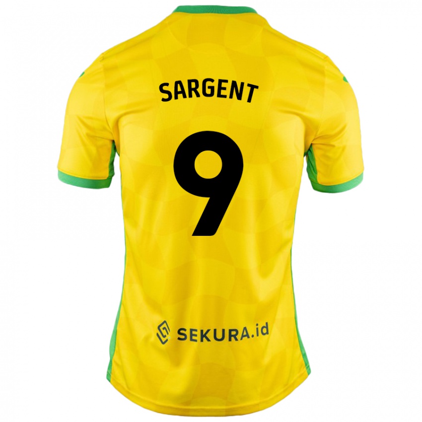 Barn Josh Sargent #9 Gul Grønn Hjemmetrøye Drakt Trøye 2024/25 Skjorter T-Skjorte