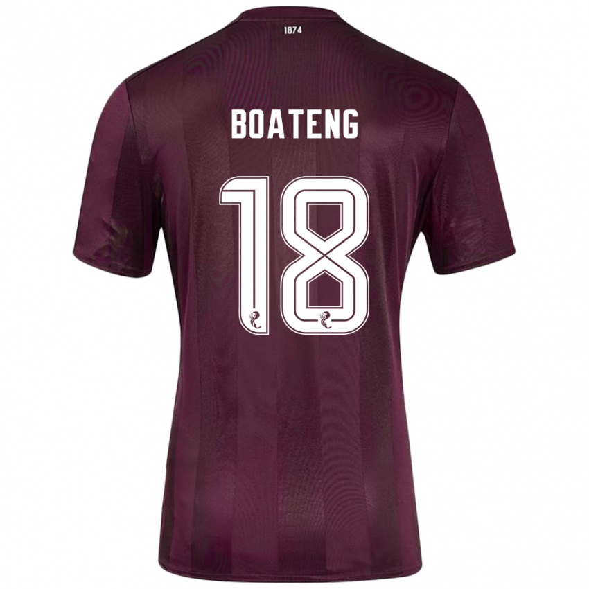 Barn Malachi Boateng #18 Burgund Hjemmetrøye Drakt Trøye 2024/25 Skjorter T-Skjorte