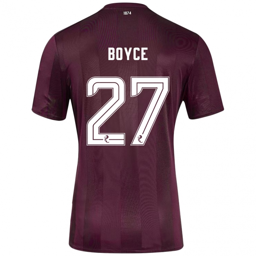 Barn Liam Boyce #27 Burgund Hjemmetrøye Drakt Trøye 2024/25 Skjorter T-Skjorte