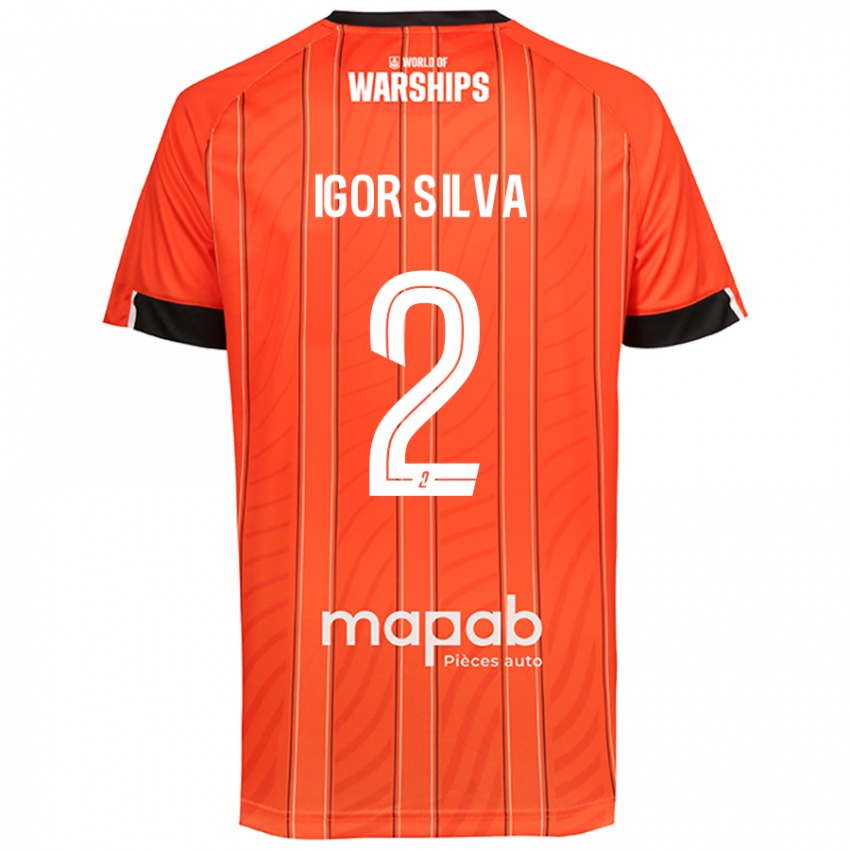 Barn Igor Silva #2 Oransje Hjemmetrøye Drakt Trøye 2024/25 Skjorter T-Skjorte