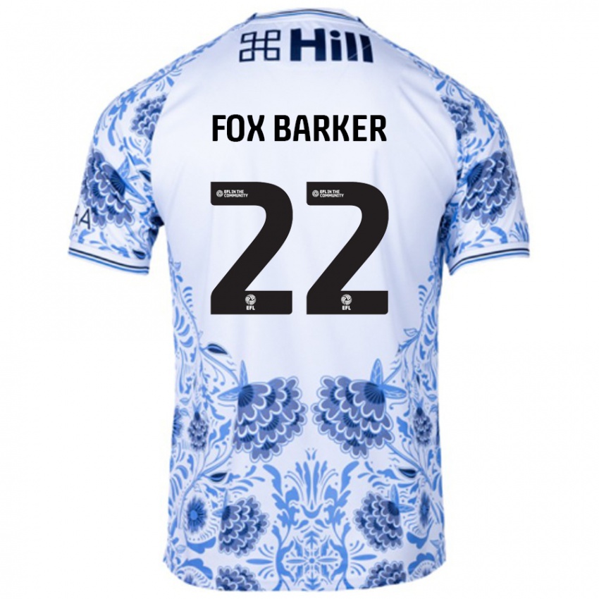 Barn Mistie Fox-Barker #22 Hvit Blå Bortetrøye Drakt Trøye 2024/25 Skjorter T-Skjorte