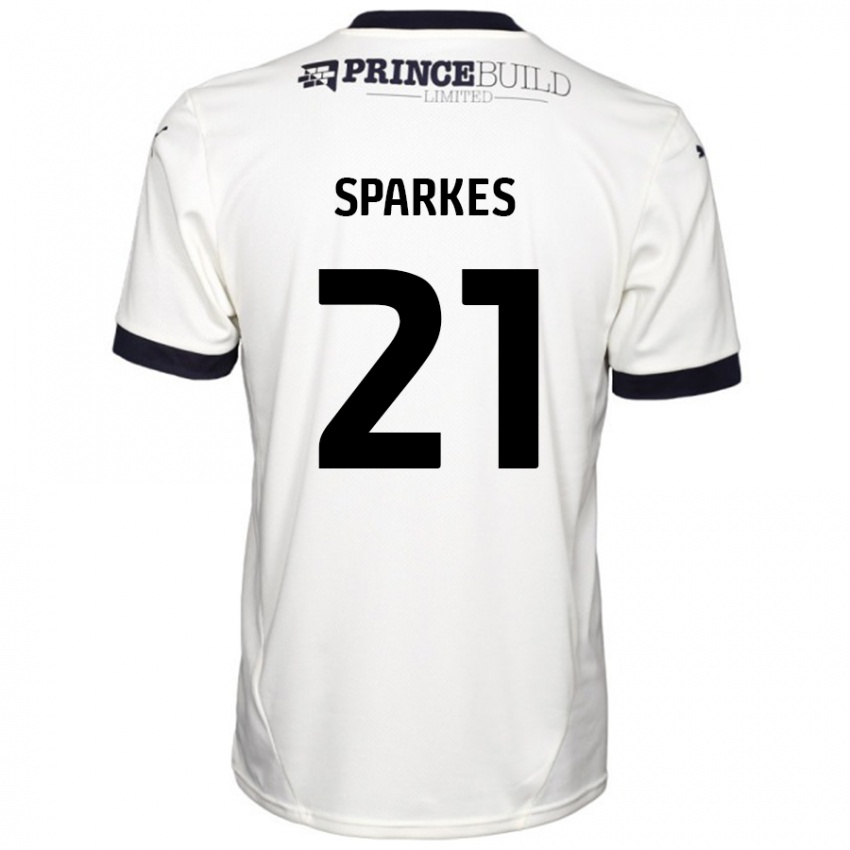 Barn Jack Sparkes #21 Off White Svart Bortetrøye Drakt Trøye 2024/25 Skjorter T-Skjorte