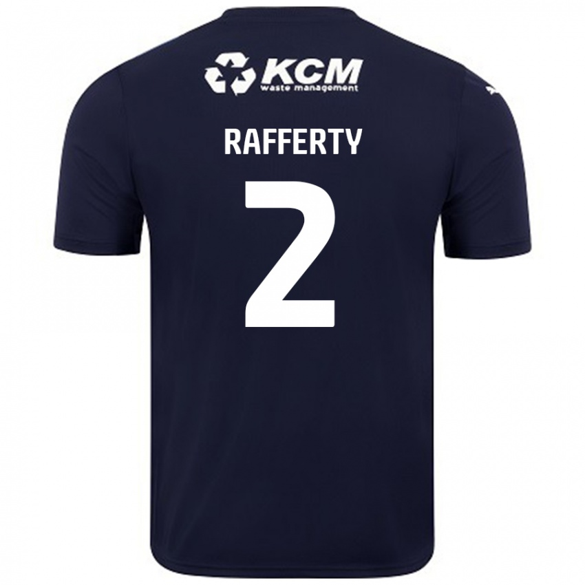 Barn Joe Rafferty #2 Marineblå Bortetrøye Drakt Trøye 2024/25 Skjorter T-Skjorte