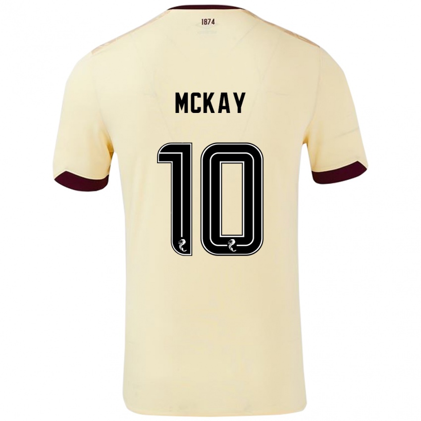 Barn Barrie Mckay #10 Krem Burgund Bortetrøye Drakt Trøye 2024/25 Skjorter T-Skjorte