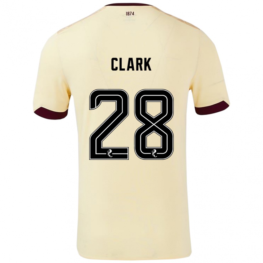 Barn Zander Clark #28 Krem Burgund Bortetrøye Drakt Trøye 2024/25 Skjorter T-Skjorte