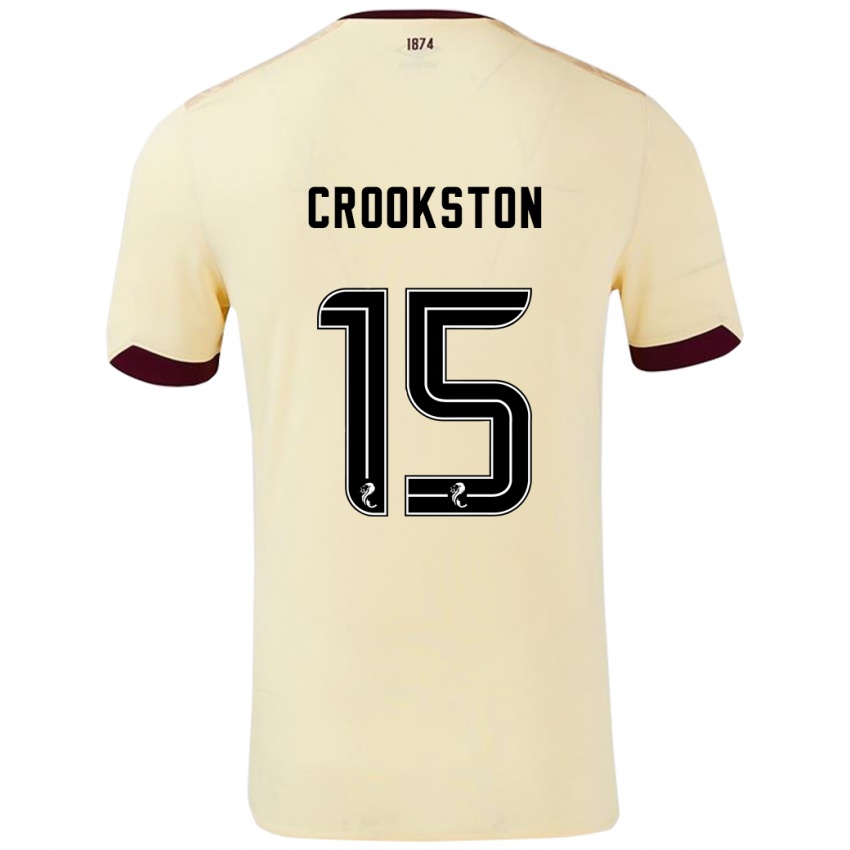 Barn Gregor Crookston #15 Krem Burgund Bortetrøye Drakt Trøye 2024/25 Skjorter T-Skjorte