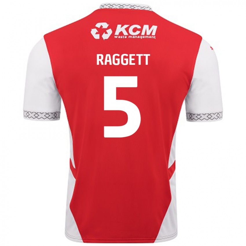 Mann Sean Raggett #5 Rød Hvit Hjemmetrøye Drakt Trøye 2024/25 Skjorter T-Skjorte