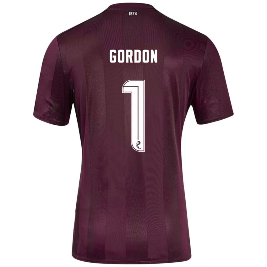 Mann Craig Gordon #1 Burgund Hjemmetrøye Drakt Trøye 2024/25 Skjorter T-Skjorte