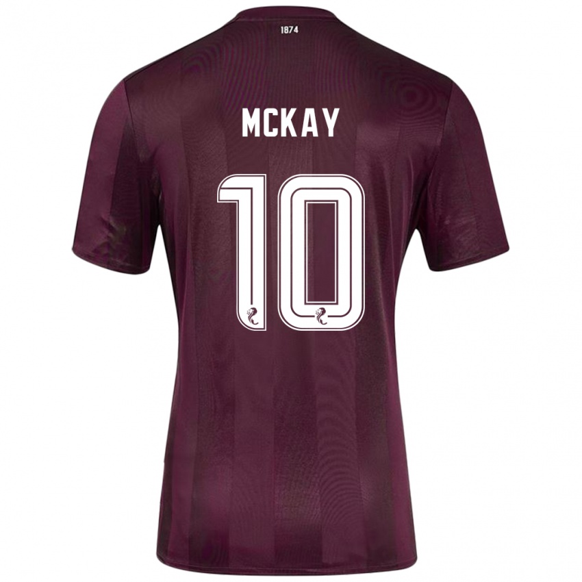 Mann Barrie Mckay #10 Burgund Hjemmetrøye Drakt Trøye 2024/25 Skjorter T-Skjorte