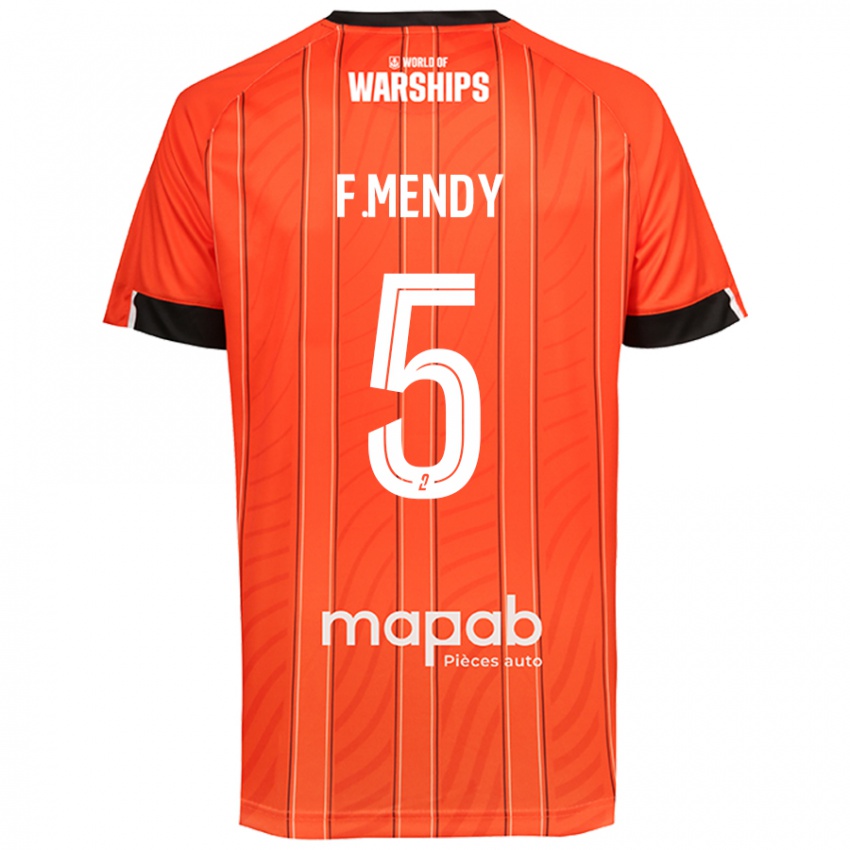 Mann Formose Mendy #5 Oransje Hjemmetrøye Drakt Trøye 2024/25 Skjorter T-Skjorte