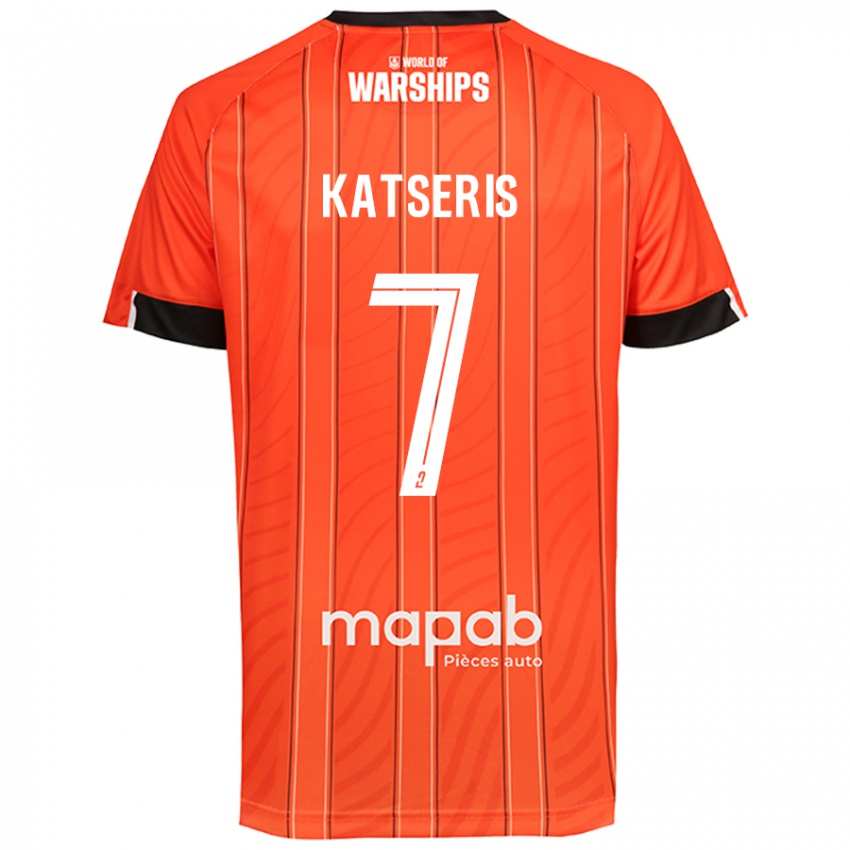 Mann Panos Katseris #7 Oransje Hjemmetrøye Drakt Trøye 2024/25 Skjorter T-Skjorte