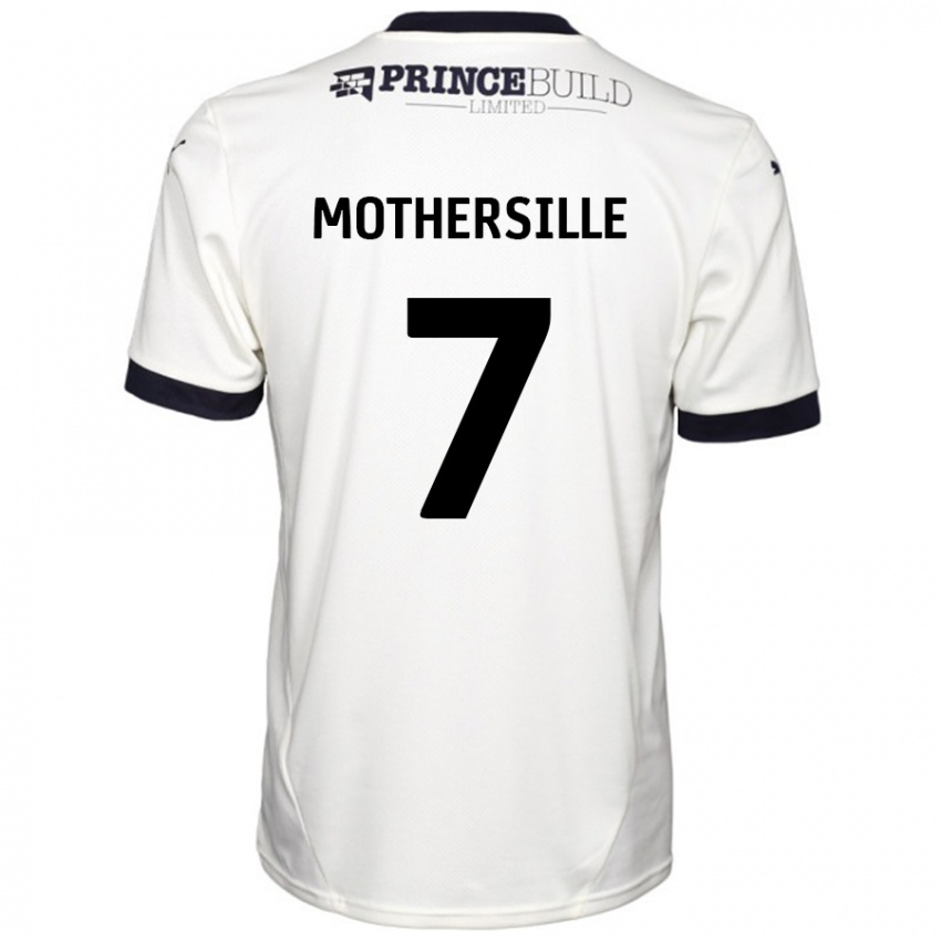 Mann Malik Mothersille #7 Off White Svart Bortetrøye Drakt Trøye 2024/25 Skjorter T-Skjorte