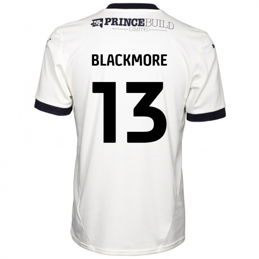 Mann Will Blackmore #13 Off White Svart Bortetrøye Drakt Trøye 2024/25 Skjorter T-Skjorte