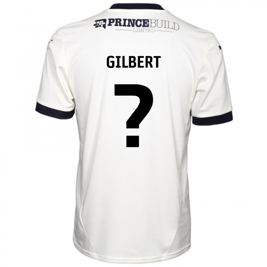 Mann Luke Gilbert #0 Off White Svart Bortetrøye Drakt Trøye 2024/25 Skjorter T-Skjorte