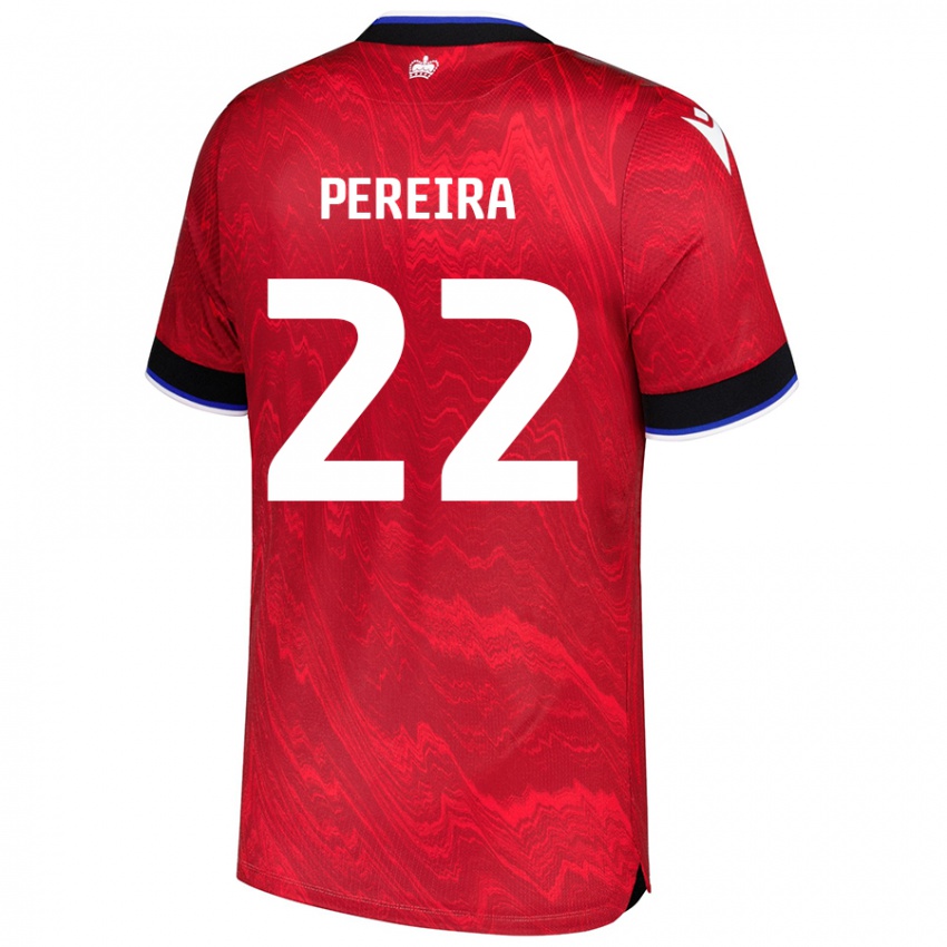 Mann Joel Pereira #22 Rød Svart Bortetrøye Drakt Trøye 2024/25 Skjorter T-Skjorte