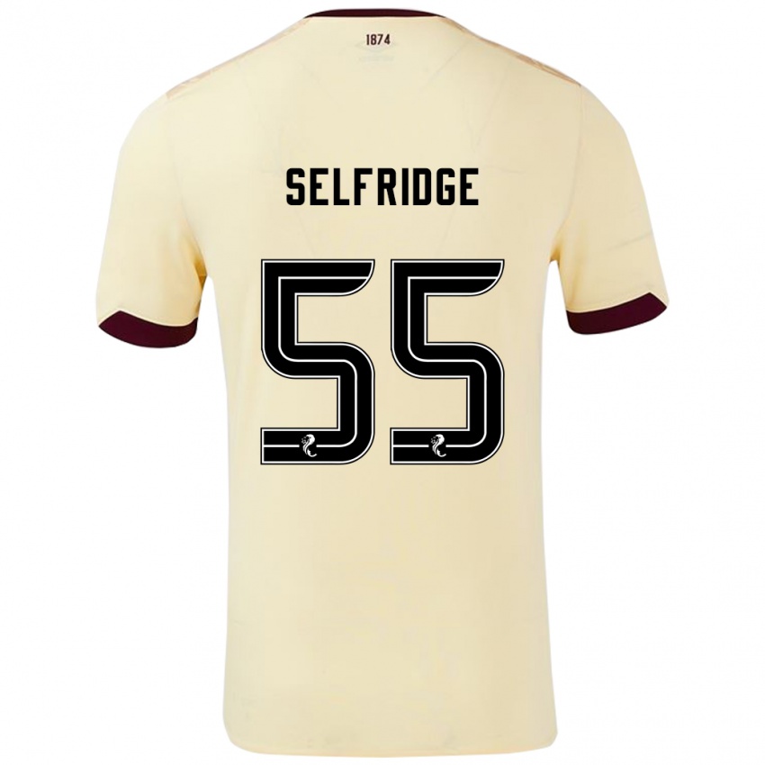 Mann Louis Selfridge #55 Krem Burgund Bortetrøye Drakt Trøye 2024/25 Skjorter T-Skjorte