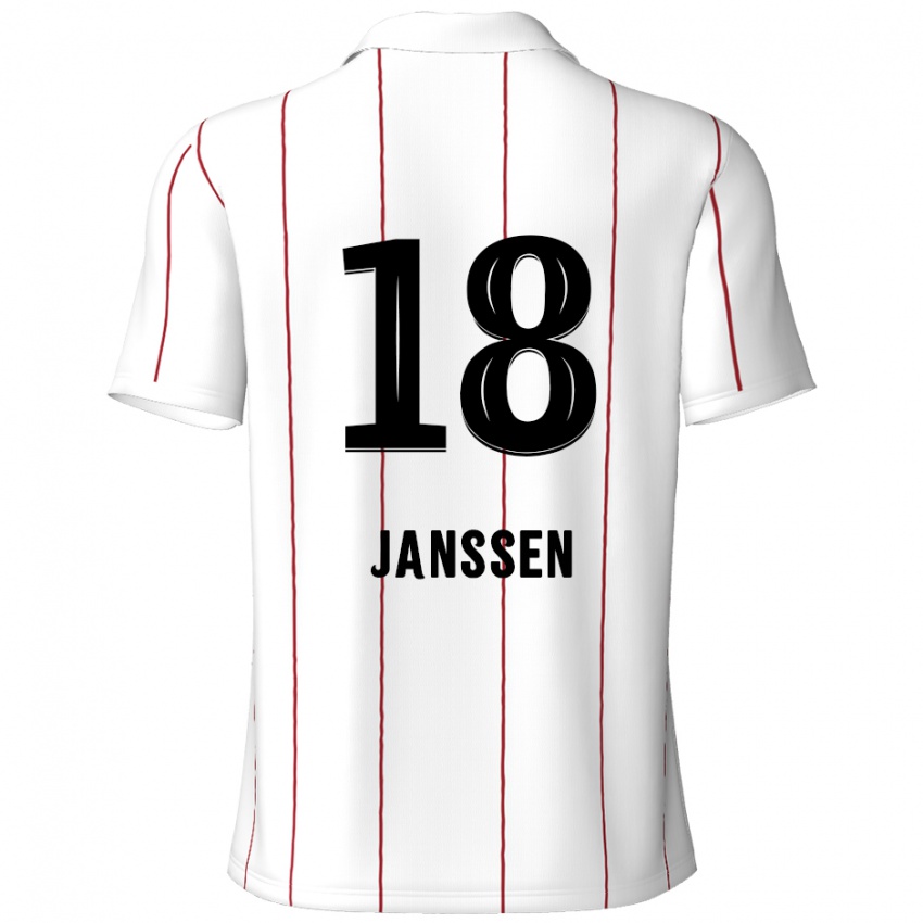 Mann Vincent Janssen #18 Hvit Svart Bortetrøye Drakt Trøye 2024/25 Skjorter T-Skjorte