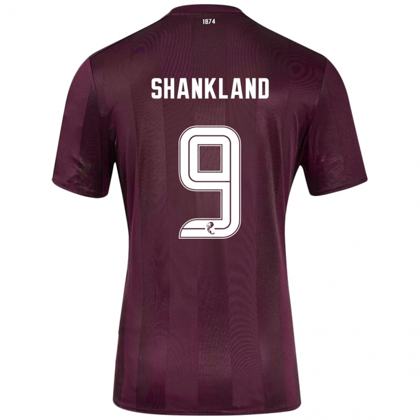 Dame Lawrence Shankland #9 Burgund Hjemmetrøye Drakt Trøye 2024/25 Skjorter T-Skjorte