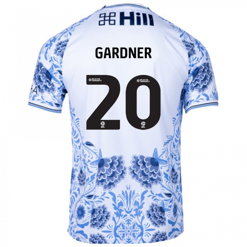 Dame Gary Gardner #20 Hvit Blå Bortetrøye Drakt Trøye 2024/25 Skjorter T-Skjorte