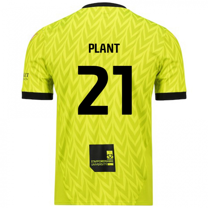 Dame James Plant #21 Fluorescerende Grønn Bortetrøye Drakt Trøye 2024/25 Skjorter T-Skjorte