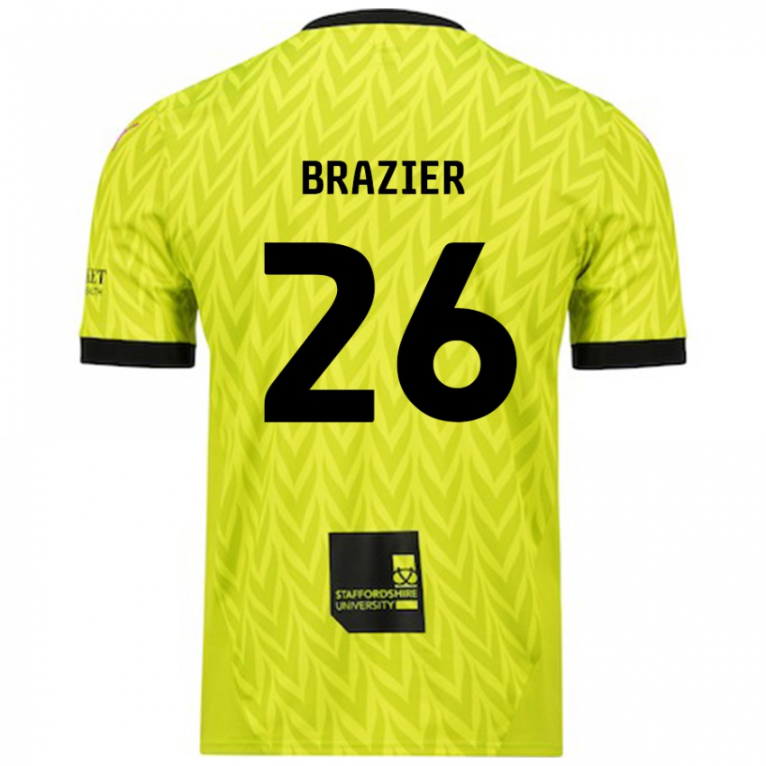 Dame Liam Brazier #26 Fluorescerende Grønn Bortetrøye Drakt Trøye 2024/25 Skjorter T-Skjorte