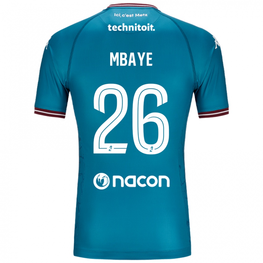 Dame Malick Mbaye #26 Bleu Bensin Bortetrøye Drakt Trøye 2024/25 Skjorter T-Skjorte