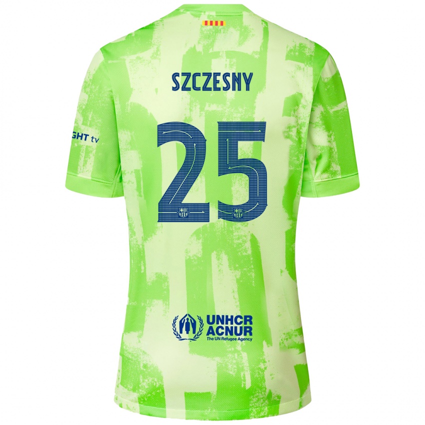 Barn Wojciech Szczesny #25 Lime Tredje Sett Drakt Trøye 2024/25 Skjorter T-Skjorte