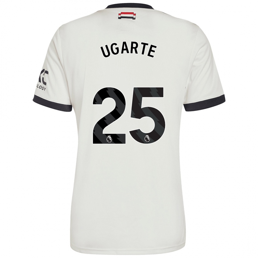 Mann Manuel Ugarte #25 Off White Tredje Sett Drakt Trøye 2024/25 Skjorter T-Skjorte