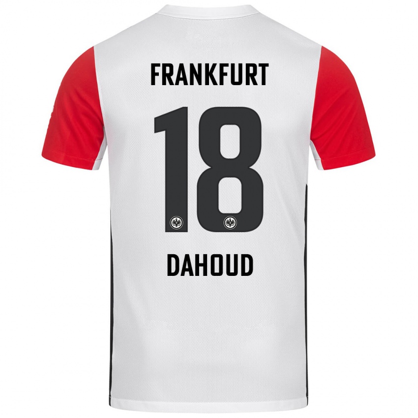 Mann Mahmoud Dahoud #18 Hvit Rød Hjemmetrøye Drakt Trøye 2024/25 Skjorter T-Skjorte