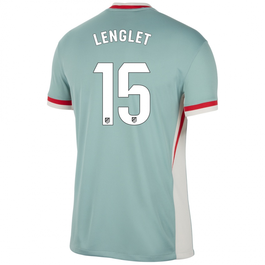 Dame Clement Lenglet #15 Lys Beige Blå Bortetrøye Drakt Trøye 2024/25 Skjorter T-Skjorte